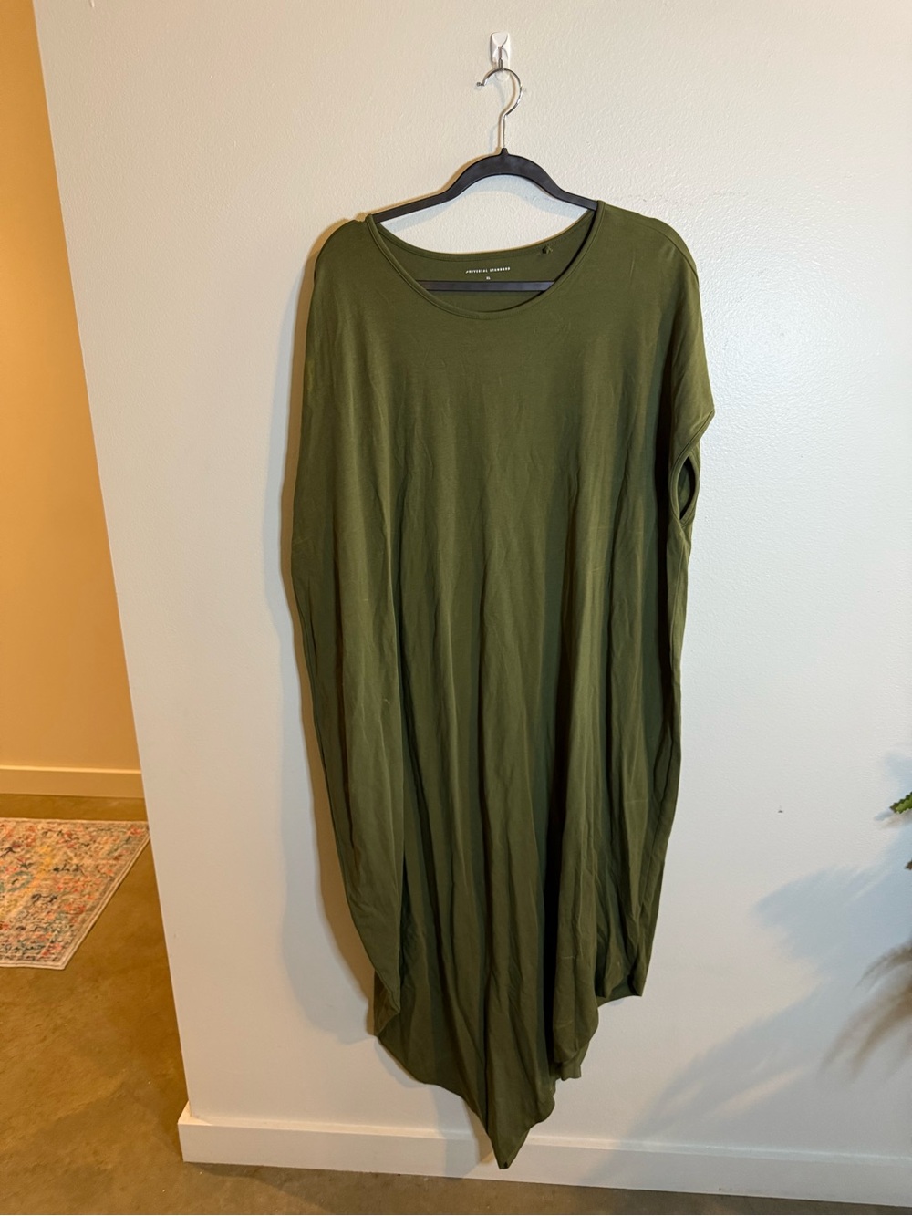 Universal Standard Olive Green Asymmetric Hem Dress